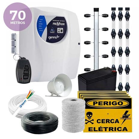 Kit Cerca Elétrica Industrial Genno Shock Premium para 70 Metros. Menor preço em Kit Cerca Elétrica Industrial Genno Shock Premium para 70 Metros.