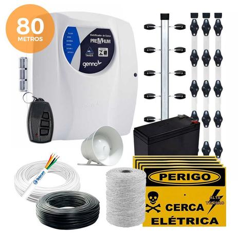 Kit Cerca Elétrica Industrial Genno Shock Premium para 80 Metros. Menor preço em Kit Cerca Elétrica Industrial Genno Shock Premium para 80 Metros.