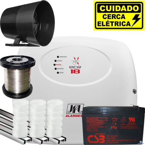 Kit Cerca Elétrica Residencial Central Ecr 18 Jfl Para 80mts Jfl - Jfl alarmes Menor preço em Kit Cerca Elétrica Residencial Central Ecr 18 Jfl Para 80mts Jfl - Jfl alarmes