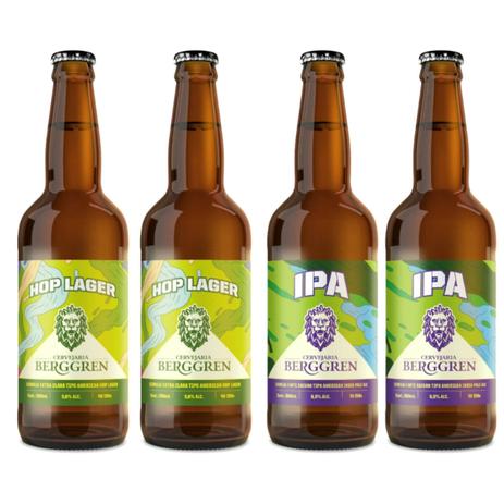 Kit Cerveja Artesanal Berggren 2 Estilos Lager / Ipa 4 Un Menor preço em Kit Cerveja Artesanal Berggren 2 Estilos Lager / Ipa 4 Un