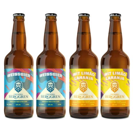 Kit Cerveja Artesanal Berggren 2 Estilos Weiss / Witbier 4Un Menor preço em Kit Cerveja Artesanal Berggren 2 Estilos Weiss / Witbier 4Un