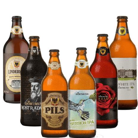 Kit Cerveja Artesanal Dortmund 6 Estilos 600 ml Menor preço em Kit Cerveja Artesanal Dortmund 6 Estilos 600 ml