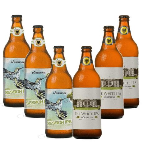 Kit Cerveja Artesanal Dortmund IPA White e Session Ipa 6 Un Menor preço em Kit Cerveja Artesanal Dortmund IPA White e Session Ipa 6 Un