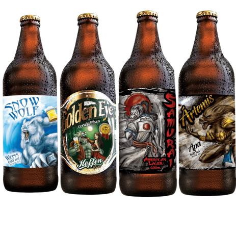 Kit Cerveja Artesanal Hoffen 4 Estilos Weiss / Pilsen / Lager / Apa - Hoffen bier Menor preço em Kit Cerveja Artesanal Hoffen 4 Estilos Weiss / Pilsen / Lager / Apa - Hoffen bier