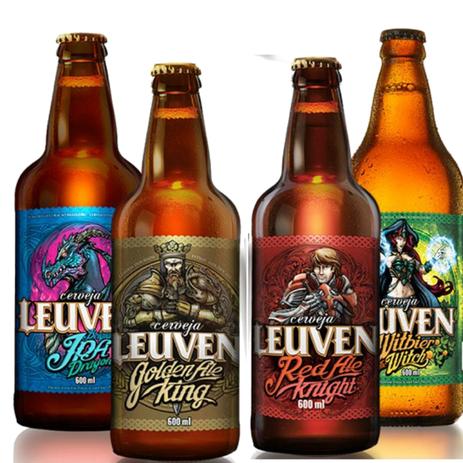 Kit Cerveja Artesanal Leuven 4 Estilos 600ml Menor preço em Kit Cerveja Artesanal Leuven 4 Estilos 600ml