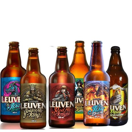Kit Cerveja Artesanal Leuven 6 Estilos 600ml Menor preço em Kit Cerveja Artesanal Leuven 6 Estilos 600ml