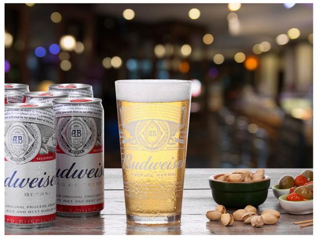 Kit Cerveja Budweiser American Standard Lager - 269ml Cada 8 Unidades com 1 Copo