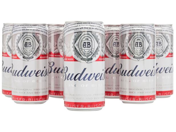 Kit Cerveja Budweiser American Standard Lager - 269ml Cada 8 Unidades com 1 Copo