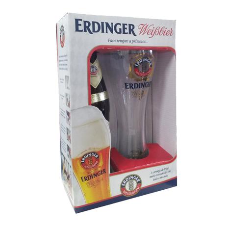 Kit cerveja erdinger 500ml + copo weiss 500ml Menor preço em Kit cerveja erdinger 500ml + copo weiss 500ml