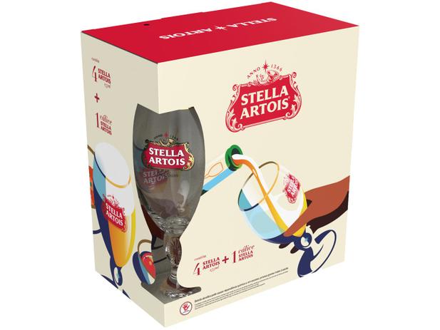 Kit Cerveja Stella Artois 275ml 4 Unidades - com 1 Cálice Menor preço em Kit Cerveja Stella Artois 275ml 4 Unidades - com 1 Cálice