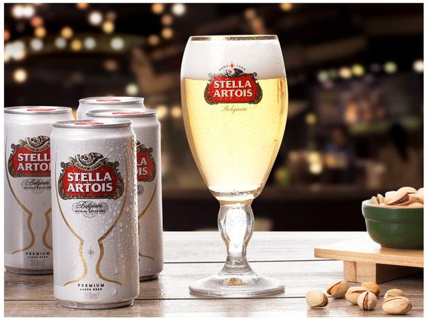 Kit Cerveja Stella Artois American Standard Lager – 269ml Cada 8 Unidades com 1 Taça