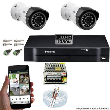 Kit Cftv 02 Câmeras VMH 1220B 1080p 3,6mm DVR Intelbras MHDX 1004 + Acessórios Menor preço em Kit Cftv 02 Câmeras VMH 1220B 1080p 3,6mm DVR Intelbras MHDX 1004 + Acessórios