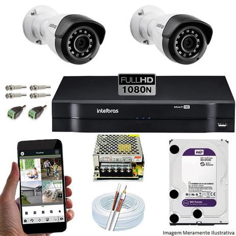 Kit Cftv 02 Câmeras VMH 1220B 1080p 3,6mm DVR Intelbras MHDX 1004 + HD 1TB WD Menor preço em Kit Cftv 02 Câmeras VMH 1220B 1080p 3,6mm DVR Intelbras MHDX 1004 + HD 1TB WD