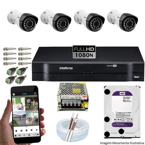Kit Cftv 04 Câmeras VMH 1220B 1080p 3,6mm DVR Intelbras MHDX 1004 + HD 1TB WD é boa?