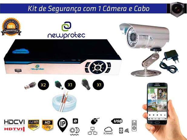 Kit Cftv 1 Câmera Convencional com Dvr 4ch 5x1 Full Hd e 100m Cabo Coaxial - Newprotec é ruim? Kit Cftv 1 Câmera Convencional com Dvr 4ch 5x1 Full Hd e 100m Cabo Coaxial - Newprotec é boa?