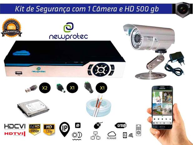 Kit Cftv 1 Câmera Convencional com Dvr 4ch 5x1 Full Hd + Hd 500gb e 100m Cabo Coaxial - Newprotec é ruim? Kit Cftv 1 Câmera Convencional com Dvr 4ch 5x1 Full Hd + Hd 500gb e 100m Cabo Coaxial - Newprotec é boa?