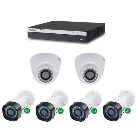 Kit CFTV 1 DVR Stand alone 08 Canais + 2 Câmeras 2 Megas + 4 Câmeras 1 Mega - Intelbras Menor preço em Kit CFTV 1 DVR Stand alone 08 Canais + 2 Câmeras 2 Megas + 4 Câmeras 1 Mega - Intelbras