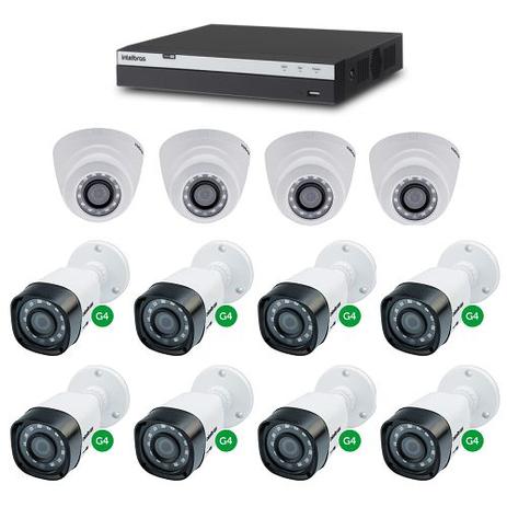 Kit CFTV 1 DVR Stand alone 16 Canais + 4 Câmeras 2 Megas + 8 Câmeras 1 Mega - Intelbras Menor preço em Kit CFTV 1 DVR Stand alone 16 Canais + 4 Câmeras 2 Megas + 8 Câmeras 1 Mega - Intelbras