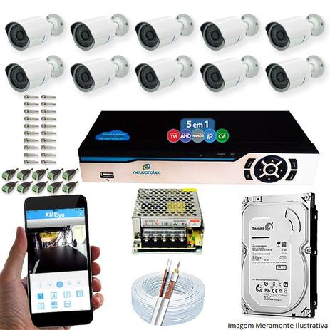 Kit Cftv 10 Câmeras AHD-M 720p Dvr 16 Canais Newprotec 5 em 1 Full HD + HD 320GB - Newprotec e jortan é boa?