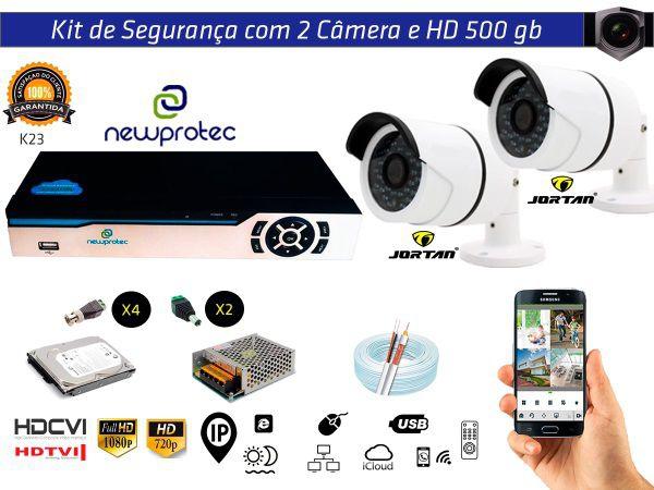 Kit Cftv 2 Câmeras Jortan AHD720P com Dvr 4ch 5x1 Full Hd + Hd500gb 100m Cabo e Fonte 5A - Newprotec / jortan é boa?
