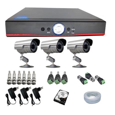 Kit CFTV 3 Câmeras Infravermelho 20mts + Dvr AHD Full HD + HD 500 Gb + Acessórios - Hb tech é ruim? Kit CFTV 3 Câmeras Infravermelho 20mts + Dvr AHD Full HD + HD 500 Gb + Acessórios - Hb tech é boa?