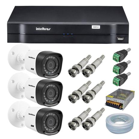Kit CFTV 3 Câmeras Segurança 720P Intelbras VHD 1010B + Dvr Intelbras MHDX 1004 + Acessórios é boa?
