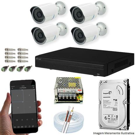 Kit Cftv 4 Câmeras AHD-M 720P 3,6MM Dvr 4 Canais Visionbras XVR 720p + HD 320GB é boa?