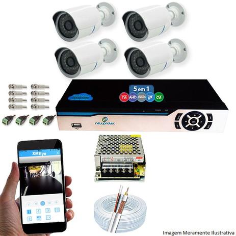 Kit Cftv 4 Câmeras AHD-M 720p Dvr 8 Canais Newprotec 5 em 1 Full HD + Acessórios - Newprotec e jortan é boa?
