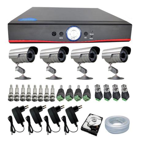 Kit CFTV 4 Câmeras Infravermelho 20mts + Dvr AHD Full HD + HD 500 Gigas + Acessórios - Hb tech é ruim? Kit CFTV 4 Câmeras Infravermelho 20mts + Dvr AHD Full HD + HD 500 Gigas + Acessórios - Hb tech é boa?