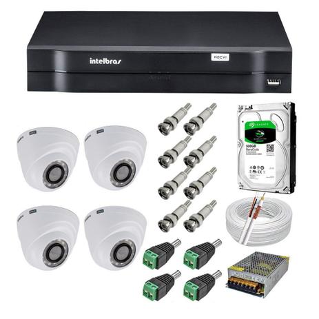 Kit CFTV 4 Câmeras Intelbras 720P VHD 1120D + Dvr Intelbras 1004 + HD 500Gb Seagate + Acessórios é boa?