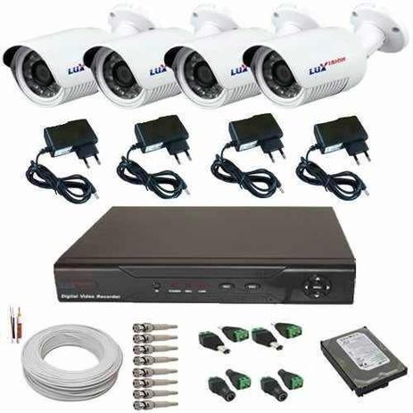 Kit Cftv 4 Câmeras Luxvision Alta Resolução Ahd - Megapixel Menor preço em Kit Cftv 4 Câmeras Luxvision Alta Resolução Ahd - Megapixel