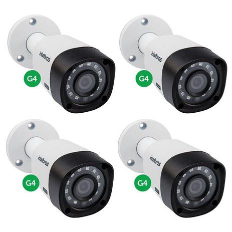 Kit CFTV 4 Câmeras Multi HD HDCVI 1 Mega 2.6 mm 20m VHD 3120 B G4 Intelbras Menor preço em Kit CFTV 4 Câmeras Multi HD HDCVI 1 Mega 2.6 mm 20m VHD 3120 B G4 Intelbras