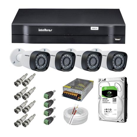 Kit CFTV 4 Câmeras Segurança 720P Intelbras VHD 3140VF + Dvr Intelbras MHDX 1004 + HD 500GB + Acessorios é boa?