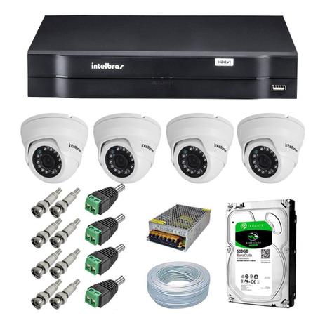 Kit CFTV 4 Câmeras Segurança 720P Intelbras VMD 1010IR + Dvr Intelbras MHDX 1004 + HD Seagate 500GB + Acessorios é boa?