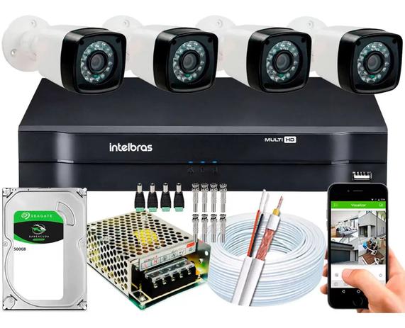Kit Cftv 4 Cameras Segurança Hd Dvr Intelbras 500GB é boa?