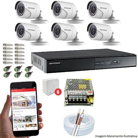 Kit CFTV 6 Câmeras Hikvision DVR 8 canais DS-7208 Acessórios é boa?