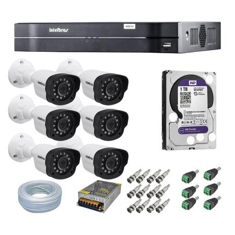 Kit CFTV 6 Câmeras Segurança 720P Intelbras VM 1120IR + Dvr Intelbras MHDX 1008 + HD 1 Tera Purple + Acessorios é boa?