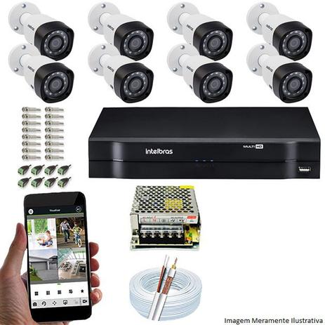Kit Cftv 8 Câmeras VHD 1010B Bullet 720p Dvr 16 Canais Intelbras MHDX + ACESSÓRIOS é boa?
