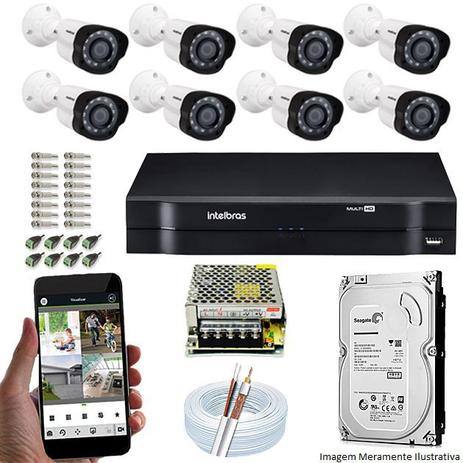 Kit Cftv 8 Câmeras VM 1120B Bullet G4 720p Dvr 8 Canais Intelbras MHDX + HD 500GB é boa?