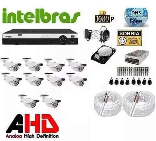 Kit Cftv Dvr 16 Ch Intelbras Mhdx 12 Cam Ahd 1.0 + Hd 2 Tb - Dvr intelbrás Menor preço em Kit Cftv Dvr 16 Ch Intelbras Mhdx 12 Cam Ahd 1.0 + Hd 2 Tb - Dvr intelbrás