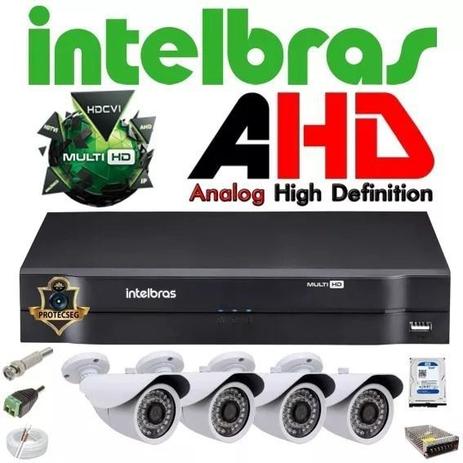 Kit Cftv Dvr 4 Ch Intelbras Mhdx +4 Câmeras Ahd 1.3 + Hd 1tb - Dvr intelbrás Menor preço em Kit Cftv Dvr 4 Ch Intelbras Mhdx +4 Câmeras Ahd 1.3 + Hd 1tb - Dvr intelbrás