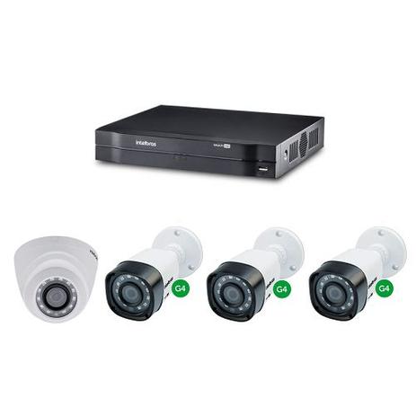 Kit CFTV Dvr Stand Alone 4 Canais + 4 Câmeras 1 Mega Intelbras Menor preço em Kit CFTV Dvr Stand Alone 4 Canais + 4 Câmeras 1 Mega Intelbras
