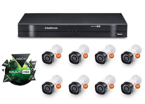 Kit CFTV DVR Stand Alone com 8 Câmeras G3 Multi HD Intelbras Menor preço em Kit CFTV DVR Stand Alone com 8 Câmeras G3 Multi HD Intelbras