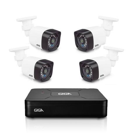 Kit Cftv Giga DVR Gs0082 Com 4 Câmeras Gs0020 - Intelbras Menor preço em Kit Cftv Giga DVR Gs0082 Com 4 Câmeras Gs0020 - Intelbras