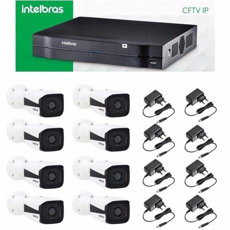 Kit Cftv Ip Nvr Nvd 1208 Intelbras + 8 Camera Ip Vip 1120 B - Intelbrás Menor preço em Kit Cftv Ip Nvr Nvd 1208 Intelbras + 8 Camera Ip Vip 1120 B - Intelbrás