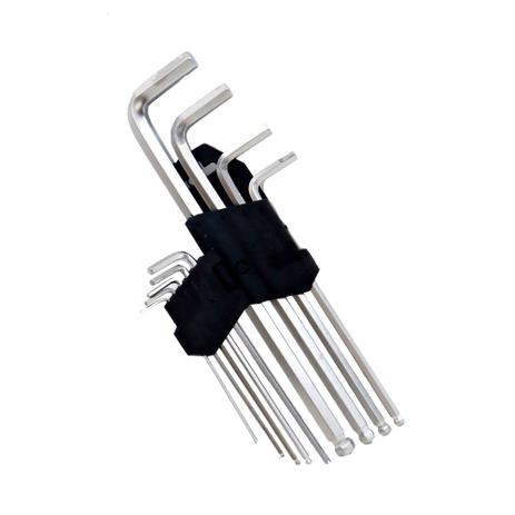 Kit Chave Allen Tipo L Longa 9 Peças Estojo 1,5-10mm - Lugatools Menor preço em Kit Chave Allen Tipo L Longa 9 Peças Estojo 1,5-10mm - Lugatools