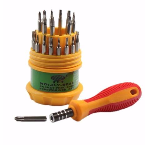 Kit Chave de Fenda c/ 31 Pecas - X10 Menor preço em Kit Chave de Fenda c/ 31 Pecas - X10