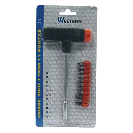 Kit Chaves De Fenda / Phillips E Torx Tipo T C/ 11 Peças Western Menor preço em Kit Chaves De Fenda / Phillips E Torx Tipo T C/ 11 Peças Western