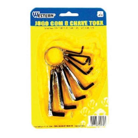 Kit Chaves Torx C/ Argola 8 Peças Western Menor preço em Kit Chaves Torx C/ Argola 8 Peças Western