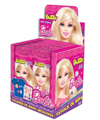 Menor preço em Kit Chiclete Buzzy Barbie Tutti Frutti 24 unidades - Festabox